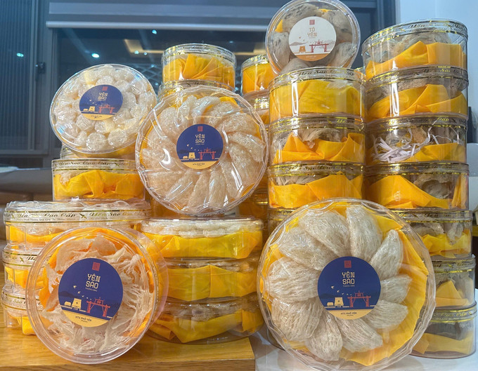 Sản phẩm yến OCOP 3 sao của HTX Phố Yến, xã Phú Thiện, tỉnh Gia Lai. Ảnh: Hoài Nam/TTXVN gia-lai2-2307.jpg