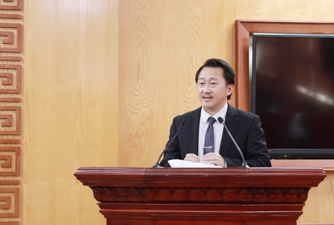 Phó Bí thư Thường trực Tỉnh ủy Lai Châu Sùng A Hồ phát biểu. Phó Bí thư Thường trực Tỉnh ủy Lai Châu Sùng A Hồ phát biểu.