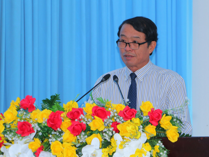 Ông Nguyễn Văn Khởi, Phó Chủ tịch UBND tỉnh Sóc Trăng phát biểu tại buổi tổng kết. Ông Nguyễn Văn Khởi, Phó Chủ tịch UBND tỉnh Sóc Trăng phát biểu tại buổi tổng kết.