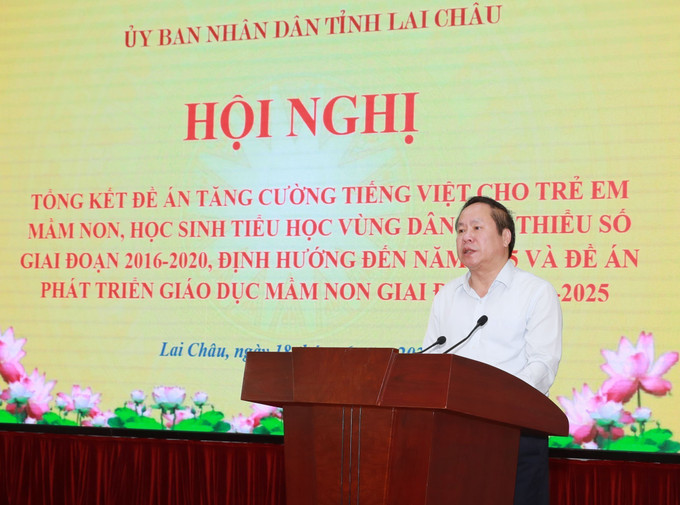 Phó Chủ tịch Thường trực UBND tỉnh Lai Châu Tống Thanh Hải phát biểu chỉ đạo. lai-chau-3.jpg