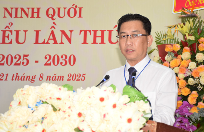 Bí thư Đảng ủy xã Ninh Quới Nguyễn Minh Nhựt phát biểu khai mạc Đại hội. Bí thư Đảng ủy xã Ninh Quới Nguyễn Minh Nhựt phát biểu khai mạc Đại hội.