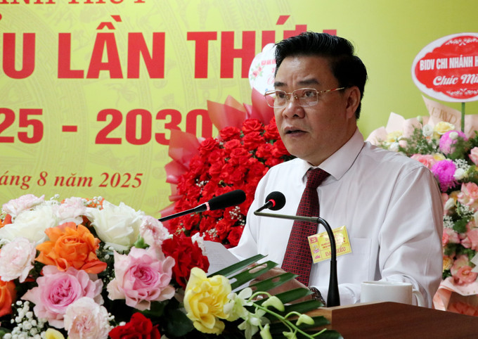 Đồng chí Hoàng Gia Long, Ủy viên Ban Thường vụ Tỉnh ủy, Phó Chủ tịch UBND tỉnh Tuyên Quang phát biểu chỉ đạo Đại hội. Ảnh: Đức Thọ/TTXVN Đồng chí Hoàng Gia Long, Ủy viên Ban Thường vụ Tỉnh ủy, Phó Chủ tịch UBND tỉnh Tuyên Quang phát biểu chỉ đạo Đại hội. Ảnh: Đức Thọ/TTXVN
