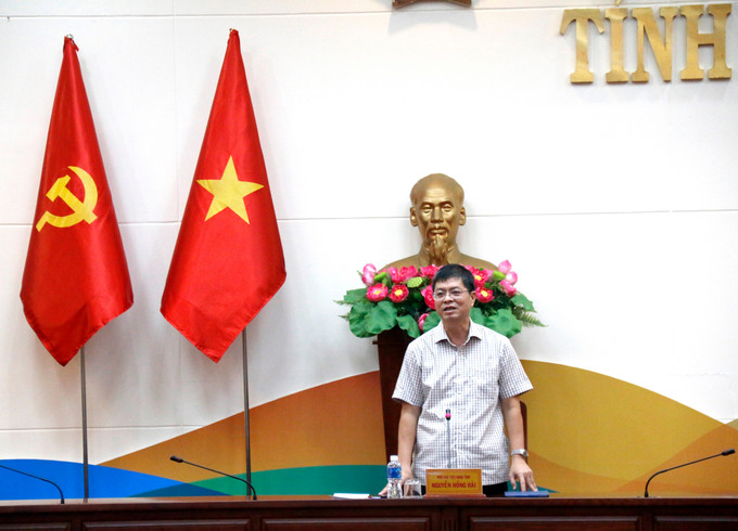 Ông Nguyễn Hồng Hải, Phó Chủ tịch UBND tỉnh Lâm Đồng, phát biểu tại buổi làm việc. lam-dong-1.jpg