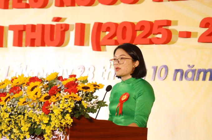 Đại biểu tham luận tại Đại hội.