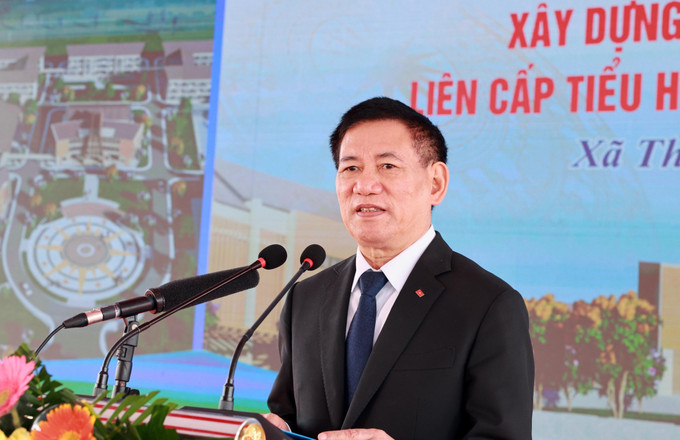 Phó Thủ tướng Hồ Đức Phớc phát biểu chỉ đạo tại lễ khởi công.