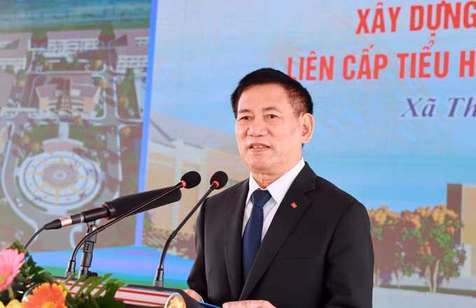 Phó Thủ tướng Hồ Đức Phớc phát biểu chỉ đạo tại lễ khởi công.