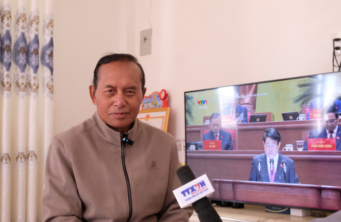 Đảng viên lão thành Pang Ting Uôk (gần 40 năm tuổi Đảng, người có uy tín ở tổ dân phố Đăng Gia, phường Langbiang - Đà Lạt) kỳ vọng về thành công tốt đẹp trong nhiệm kỳ mới của Đảng, đưa đất nước ngày càng đi lên.