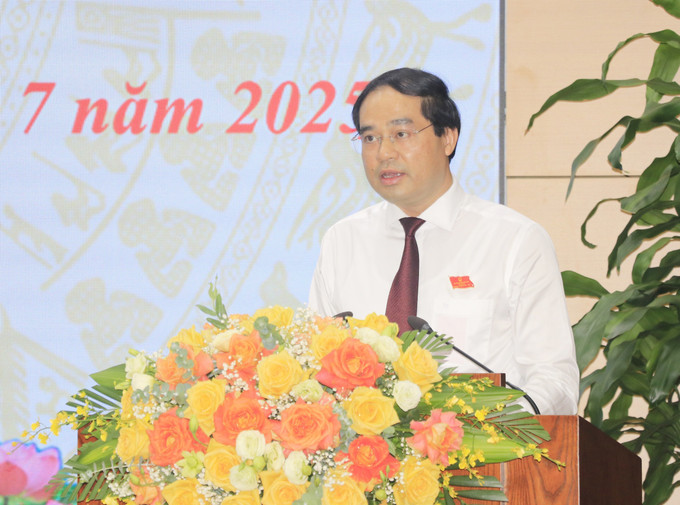 Bí thư Tỉnh ủy, Chủ tịch HĐND tỉnh Lào Cai Trịnh Xuân Trường phát biểu tại Kỳ họp. Bí thư Tỉnh ủy, Chủ tịch HĐND tỉnh Lào Cai Trịnh Xuân Trường phát biểu tại Kỳ họp.