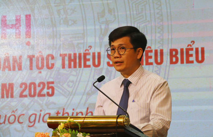 Phó Giám đốc Sở Dân tộc và Tôn giáo tỉnh Đồng Nai Trần Đức Hòa phát biểu tại hội nghị. tuyen-duong-2.jpg