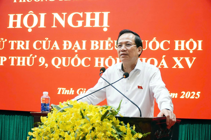 Bộ trưởng Bộ Dân tộc và Tôn giáo Đào Ngọc Dung phát biểu tại hội nghị. Ảnh: TTXVN phát thanh-hoa-2.jpg