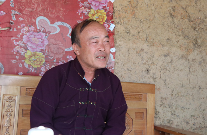 Ông Lăng Quốc Kỳ, Trưởng Ban công tác mặt trận thôn Bắc Hoa thể hiện niềm tin với Đảng.