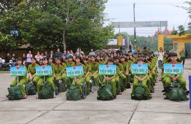 Chương trình học kỳ công an diễn ra từ 3-12/6/2025 với 81 trẻ em, trong đó có 40 nam, 41 nữ ở các địa phương trên địa bàn tỉnh. Ảnh: Tuấn Phi/TTXVN st-030625.jpg