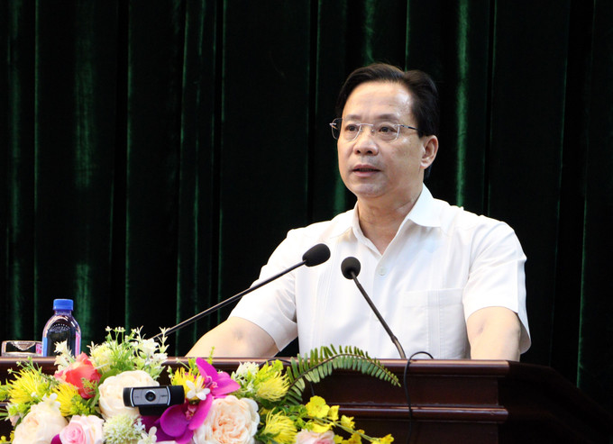 Bí thư Tỉnh ủy Lạng Sơn Hoàng Văn Nghiệm phát biểu chỉ đạo tại hội nghị. lang-son3-030725.jpg
