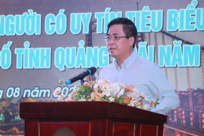 Chủ tịch Ủy ban nhân dân tỉnh Quảng Ngãi Nguyễn Hoàng Giang phát biểu tại Hội nghị. quang-ngai-310825.jpg
