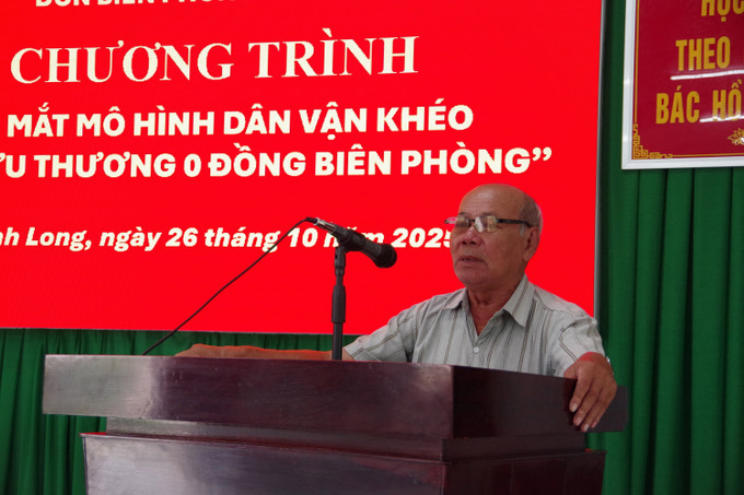 Ông Võ Ngọc Bền, ấp Thạnh Hòa, xã Thạnh Phong, tỉnh Vĩnh Long phát biểu tại chương trình. Ông Võ Ngọc Bền, ấp Thạnh Hòa, xã Thạnh Phong, tỉnh Vĩnh Long phát biểu tại chương trình.
