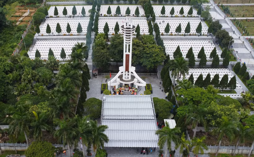 Quang cảnh Nghĩa trang liệt sĩ quốc gia Vị Xuyên (huyện Vị Xuyên, tỉnh Hà Giang). Ảnh: Hoàng Hiếu – TTXVN