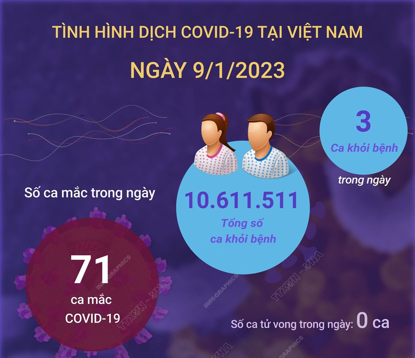 Dịch COVID-19: Ngày 09/01, ca mắc COVID-19 tăng, gần 20 bệnh nhân nặng đang điều trị