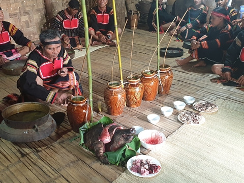 Tái hiện Lễ cúng lên nhà Rông mới của đồng bào Jrai 