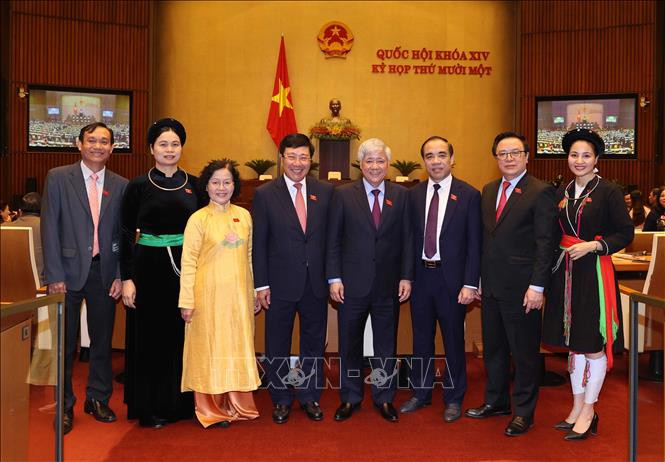 Các Đại biểu Quốc hội dự khai mạc Kỳ họp thứ 11. Ảnh: Thống Nhất – TTXVN