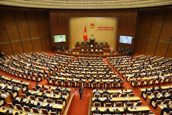 Toàn cảnh Chủ tịch Quốc hội Nguyễn Thị Kim Ngân phát biểu khai mạc. Ảnh: Văn Điệp – TTXVN