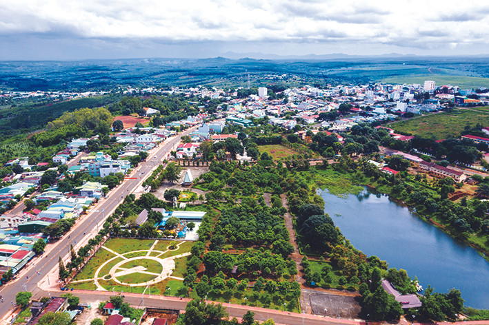 Bộ mặt khang trang ở vùng biên giới Đức Cơ (Gia Lai). Ảnh: Nguyễn Hoài Nam