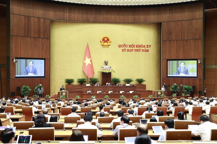 Quang cảnh phiên họp chiều 19/6. Ảnh: Doãn Tấn - TTXVN