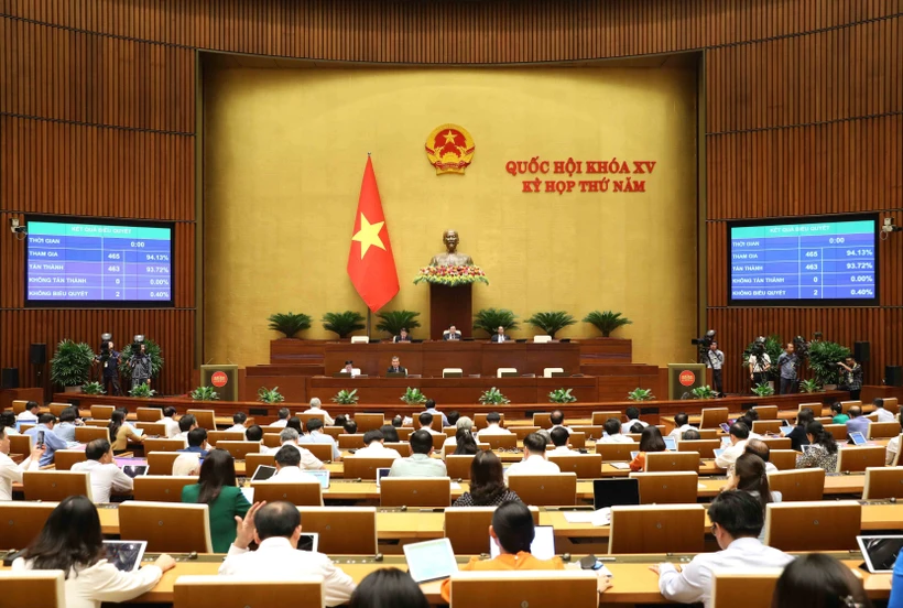 Quốc hội thông qua Luật Bảo vệ quyền lợi người tiêu dùng (sửa đổi). Ảnh: An Đăng - TTXVN