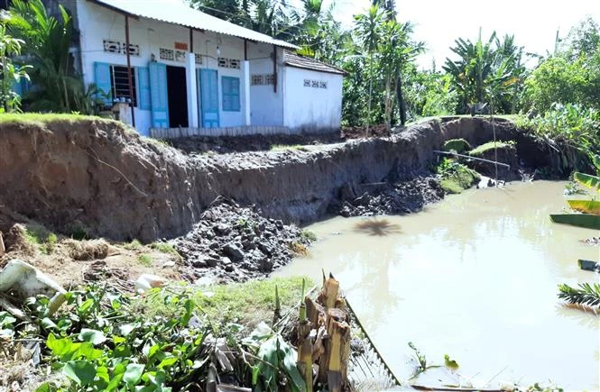 Sóc Trăng: Nhiều điểm sạt lở trên địa bàn huyện Kế Sách