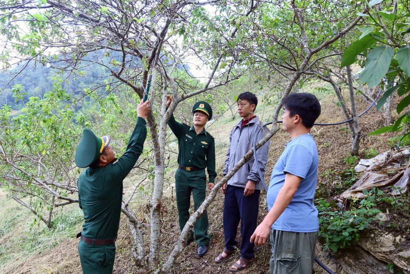 Với sự tích cực phối hợp, hỗ trợ của lực lượng biên phòng, xã biên giới Chiềng Tương, huyện Yên Châu đã và đang đổi thay từng ngày. Ảnh: Quang Quyết
