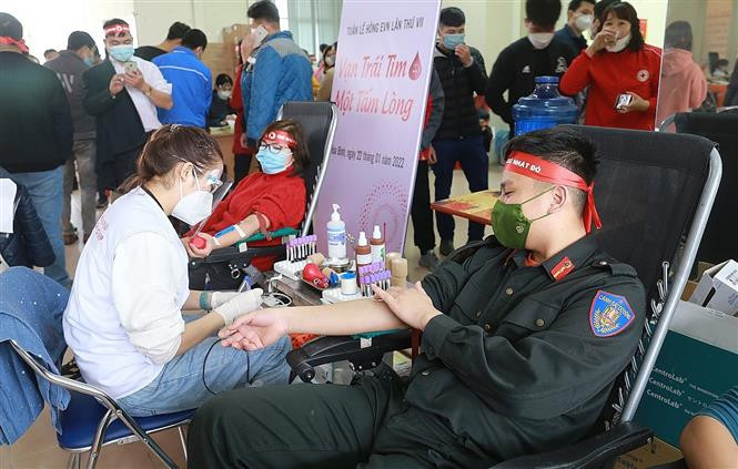 Ngày hội hiến máu “Chủ nhật đỏ” và “Xuân Hòa Bình” năm 2022