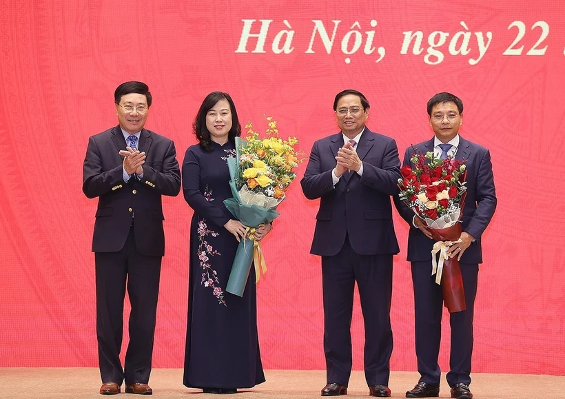 Thủ tướng Phạm Minh Chính trao Quyết định bổ nhiệm Bộ trưởng Bộ Y tế và Bộ trưởng Bộ Giao thông Vận tải