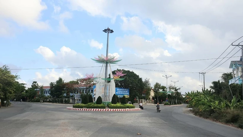 Một góc ấp Sa Bình, xã Long Đức, thành phố Trà Vinh. Ảnh: Thanh Hòa - TTXVN