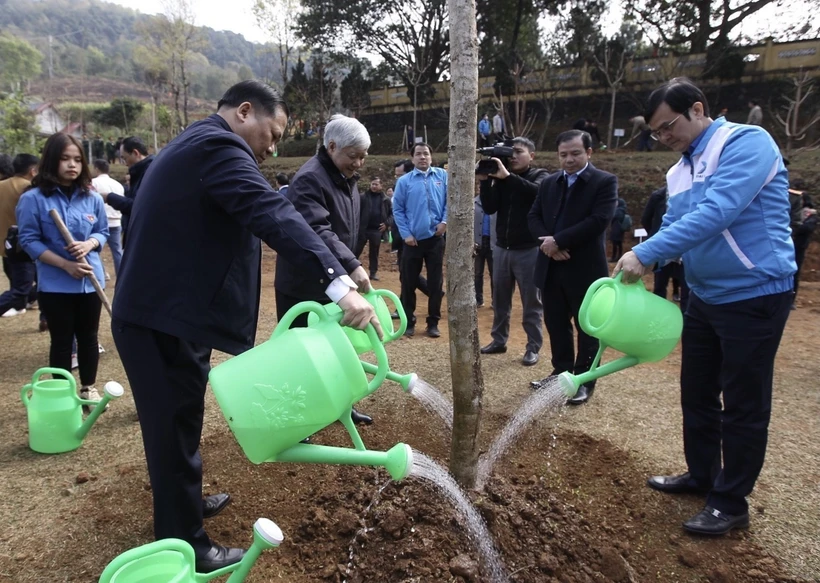Trung ương Đoàn phát động Tết trồng cây “Đời đời nhớ ơn Bác Hồ” xuân Quý Mão tại Hòa Bình 