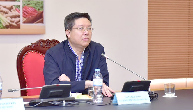 Ông Lê Thanh Hòa, Phó Cục trưởng Cục Chế biến và phát triển thị trường nông sản phát biểu tại tọa đàm “Thúc đẩy xuất khẩu chính ngạch nông sản vào thị trường Trung Quốc”. Ảnh: daibieunhandan.vn