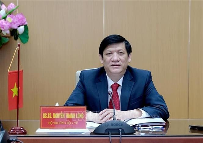  Bộ trưởng Bộ Y tế Nguyễn Thanh Long phát biểu. Ảnh: TTXVN phát