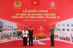 Khởi công 2 công trình y tế, giáo dục hỗ trợ phát triển ở miền Tây Nghệ An