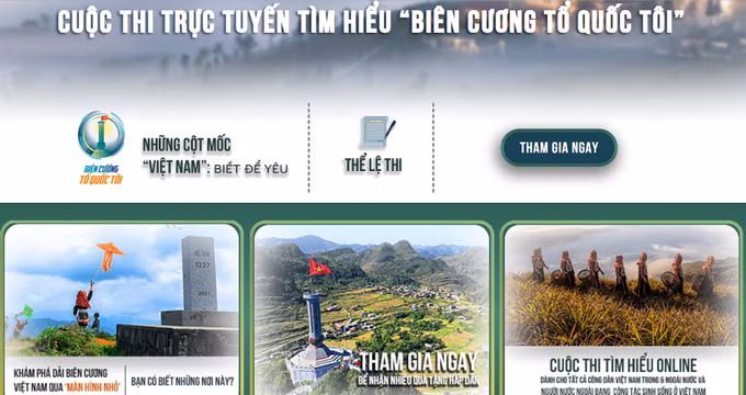 Thi trực tuyến tìm hiểu “Biên cương Tổ quốc tôi” từ ngày 1/10 ảnh 1