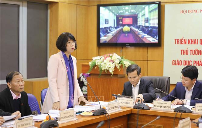 Phó Tổng Giám đốc Thông tấn xã Việt Nam Vũ Việt Trang phát biểu tại hội nghị. Ảnh: Thanh Tùng - TTXVN Đa dạng hóa hình thức phổ biến, giáo dục pháp luật, phù hợp với từng nhóm đối tượng ảnh 2