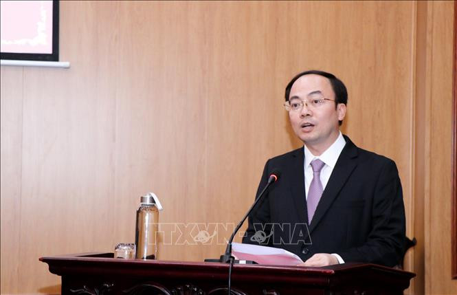 Đồng chí Nguyễn Đăng Bình, Tân Phó Bí thư Tỉnh ủy Bắc Kạn phát biểu nhận nhiệm vụ. Ảnh: Vũ Hoàng Giang - TTXVN Ông Nguyễn Đăng Bình giữ chức Phó Bí thư Tỉnh ủy Bắc Kạn ảnh 1