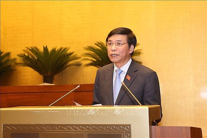 Chủ nhiệm Văn phòng Quốc hội Nguyễn Hạnh Phúc. Ảnh: TTXVN Đảng đoàn Quốc hội giới thiệu 86 người ứng cử đại biểu Quốc hội chuyên trách khóa XV ở Trung ương ảnh 1