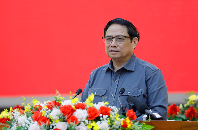 Thủ tướng Phạm Minh Chính phát biểu tại buổi làm việc với Ban Thường vụ Tỉnh uỷ Lâm Đồng. Ảnh: Dương Giang-TTXVN Thủ tướng Phạm Minh Chính: Đưa Lâm Đồng trở thành động lực tăng trưởng của Tây Nguyên và cả nước ảnh 1