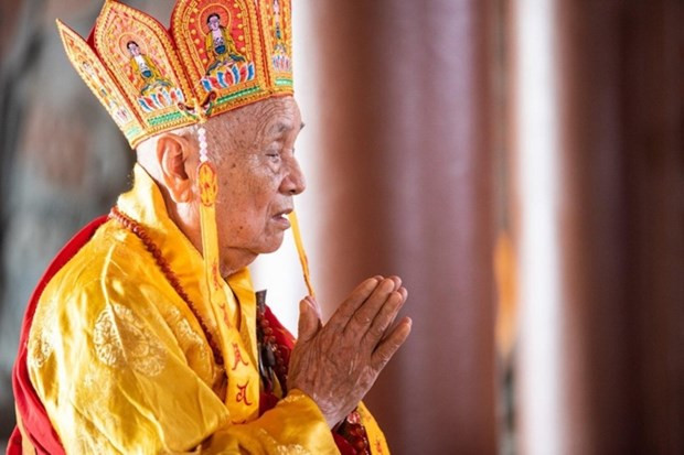 Đại lão Hòa thượng Thích Thanh Đàm (1923-2022), Phó Pháp chủ GHPG Việt Nam. Ảnh: VTC Lễ viếng Đại lão Hòa thượng Thích Thanh Đàm, Đức phó Pháp chủ Giáo hội Phật giáo Việt Nam ảnh 1
