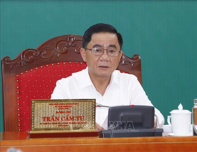 Chủ nhiệm Ủy ban Kiểm tra Trung ương Trần Cẩm Tú chủ trì kỳ họp. Ảnh: Phương Hoa/TTXVN Kỳ họp thứ 12, Ủy ban Kiểm tra Trung ương: Xem xét kết quả kiểm tra khi có dấu hiệu vi phạm đối với Ban Thường vụ Đảng ủy Học viện Quân y các nhiệm kỳ 2015 - 2020, 2020 - 2025 ảnh 1