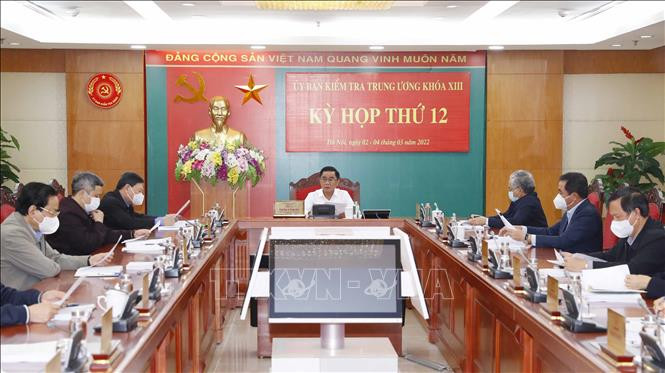 Quang cảnh kỳ họp. Ảnh: Phương Hoa - TTXVN Kỳ họp thứ 12, Ủy ban Kiểm tra Trung ương: Xem xét kết quả kiểm tra khi có dấu hiệu vi phạm đối với Ban Thường vụ Đảng ủy Học viện Quân y các nhiệm kỳ 2015 - 2020, 2020 - 2025 ảnh 2