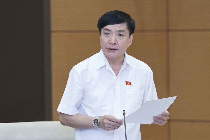 Tổng thư ký Quốc hội, Chủ nhiệm Văn phòng Quốc hội Bùi Văn Cường phát biểu. Ảnh: Doãn Tấn - TTXVN Chủ tịch Quốc hội Vương Đình Huệ khai mạc Phiên họp thứ 25 Ủy ban Thường vụ Quốc hội ảnh 4