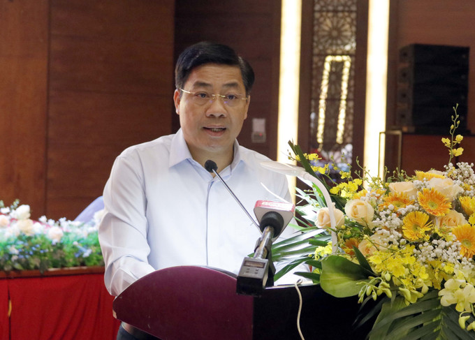 Bí thư Tỉnh ủy Bắc Giang Dương Văn Thái phát biểu tại hội nghị. Ảnh: Đồng Thúy-TTXVN Tháo gỡ khó khăn, tăng cường công tác tổ chức xây dựng Đảng 13 tỉnh miền núi, trung du phía Bắc ảnh 4