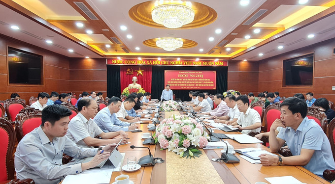 Quang cảnh hội nghị. Ảnh: Vũ Hà - TTXVN Hòa Bình: Tỷ lệ giải ngân các nguồn vốn phát triển kinh tế - xã hội vùng dân tộc và miền núi còn thấp ảnh 2