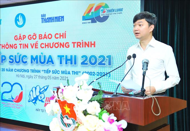Đồng chí Nguyễn Minh Triết, Uỷ viên Ban Thường vụ, Trưởng Ban Thanh niên Trường học Trung ương Đoàn, Phó Chủ tịch Trung ương Hội Sinh viên Việt Nam phát biểu tại chương trình. Ảnh: Minh Đức – TTXVN Thi tốt nghiệp Trung học Phổ thông năm 2021: Đảm bảo mục tiêu “kép” ảnh 3