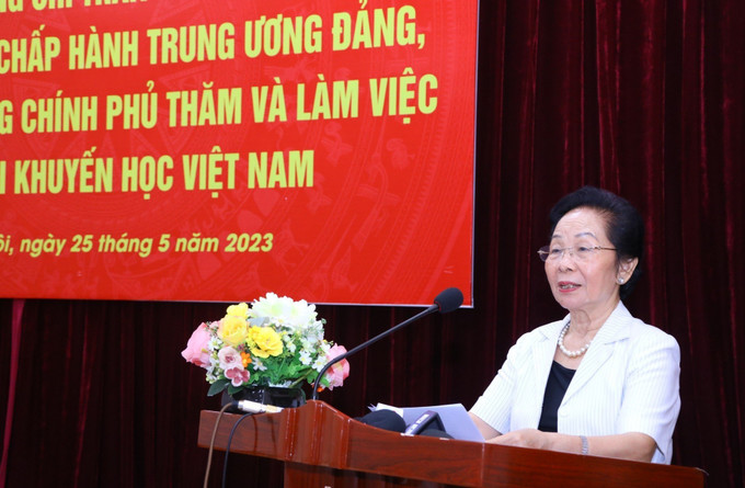 GS,TS Nguyễn Thị Doan, Chủ tịch Trung ương Hội Khuyến học Việt Nam. Ảnh: Văn Điệp - TTXVN 15 năm Ngày Khuyến học Việt Nam 2/10: Thúc đẩy sự học trong toàn dân ảnh 2