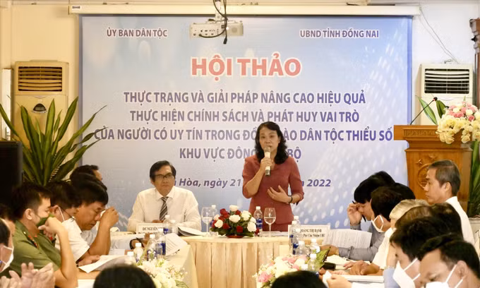 Phát huy vai trò của người có uy tín trong đồng bào dân tộc thiểu số khu vực Đông Nam Bộ ảnh 1